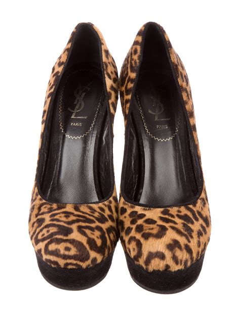 Yves Saint Laurent Leopard Print Shoes 